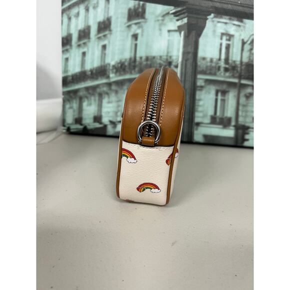 Coach CJ647 Mini Jamie Camera Bag Crossbody With Rainbow Print Chalk Multi - Picture 4 of 9